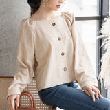 2WAYフロントボタンブラウス