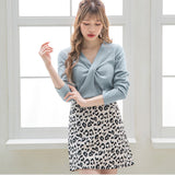 【メール便】フロントカシュクールリブトップス