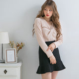 【メール便】フロントカシュクールリブトップス