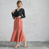 【メール便】フロントカシュクールリブトップス