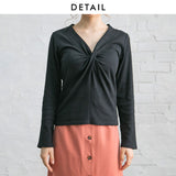 【メール便】フロントカシュクールリブトップス