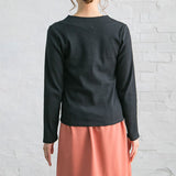 【メール便】フロントカシュクールリブトップス