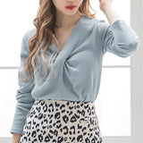 【メール便】フロントカシュクールリブトップス