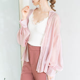 ボリュームスリーブシアーシャツ