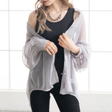 ボリュームスリーブシアーシャツ