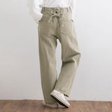 カラーツイルバックレースアップパンツ