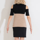 バストクロス肩開きトップス