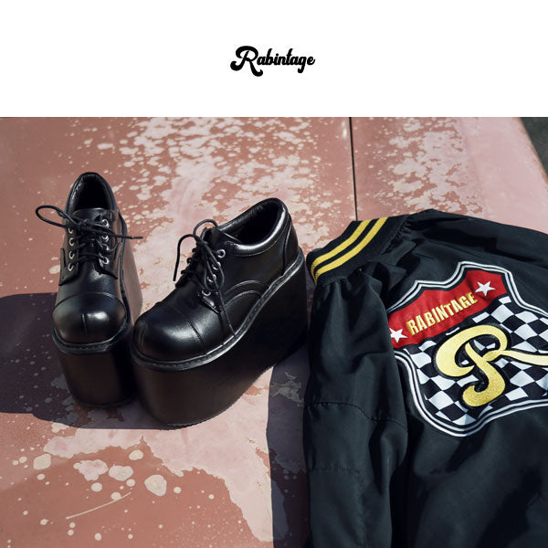 【Rabintage】Big Star Retro Platform Shoes