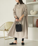 キャンブリックシャツワンピース