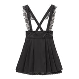 レースサス付きリボンプリーツスカート