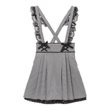 レースサス付きリボンプリーツスカート