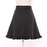 デニムorツイルフリルスカート