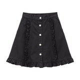 デニムorツイルフリルスカート