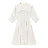 セーラー襟バックリボンワンピース