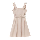 シンプルフリルジャンスカワンピース