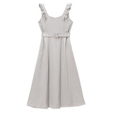 シンプルフリルジャンスカワンピース