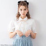 【メール便】パイピング丸襟ブラウス