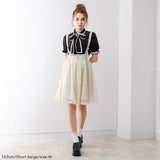 サスペンダーレースフレアスカート