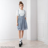 サスペンダーレースフレアスカート