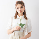 サスペンダーレースフレアスカート