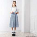 サスペンダーレースフレアスカート