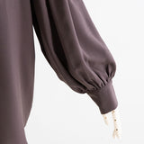 【メール便】バンドカラー刺繍ブラウス