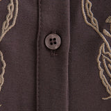 【メール便】バンドカラー刺繍ブラウス