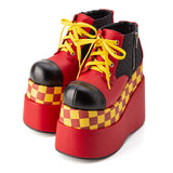 【Rabintage】Checker flag pattern Platform Shoes