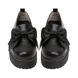 ダブルサテンリボンローファーパンプス