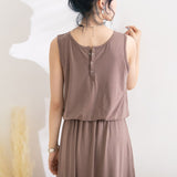 前後2WAYヘンリーネックワンピース