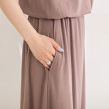 前後2WAYヘンリーネックワンピース