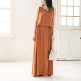 前後2WAYヘンリーネックワンピース