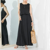 前後2WAYヘンリーネックワンピース