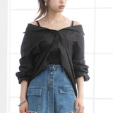【メール便】3WAYオフショルシャツ