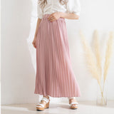 シフォンロングイージープリーツスカート