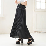 シフォンロングイージープリーツスカート