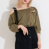 【メール便】ワンショルダメージゆるスウェット