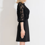 バスト開きレースカシュクールワンピース