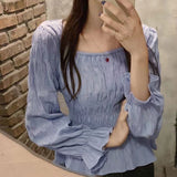 シャーリングブラウス