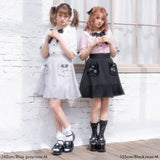 【メール便】ハートリボンフリルポケットスカート