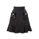 【メール便】ハートリボンフリルポケットスカート