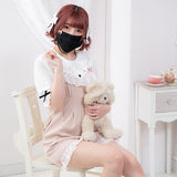 【メール便】ランジェリーライクサロペット