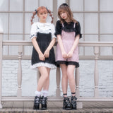 【メール便】ランジェリーライクサロペット