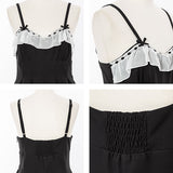 【メール便】ランジェリーライクサロペット