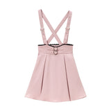 ダブルハートバックルサスペンダー付きスカート