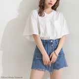 【メール便】胸ポケット付きクルーネックorVネックTシャツ