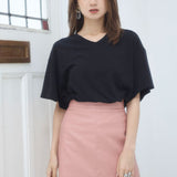 【メール便】胸ポケット付きクルーネックorVネックTシャツ