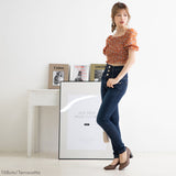 【メール便】花柄シャーリングブラウス