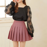 プリーツミニスカパン