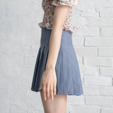 プリーツミニスカパン